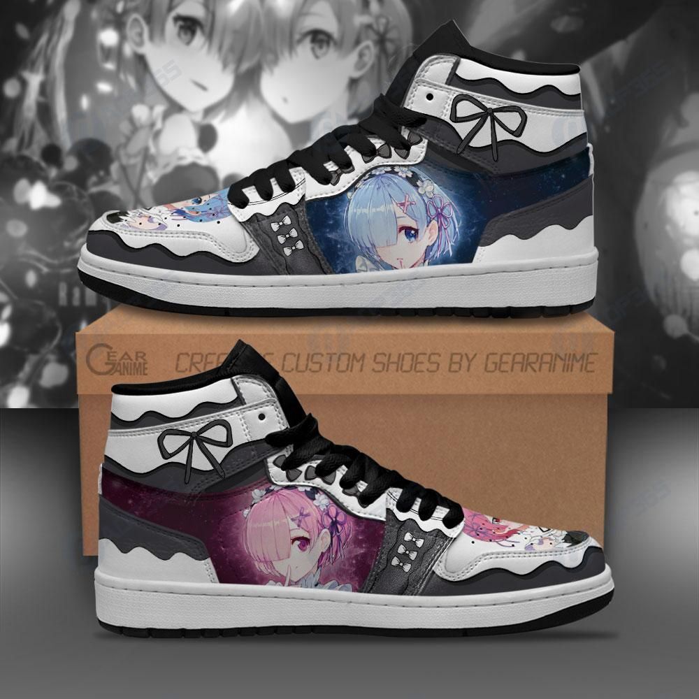 Rezero Sneakers Rem Ram Starting Life In Another World Custom Shoes Air Jordan 13 Shoes Hajd2403438