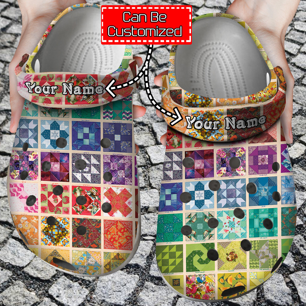 Colorful Crocs – Quilting Colorful Clog Shoes Gifts For Men And Women