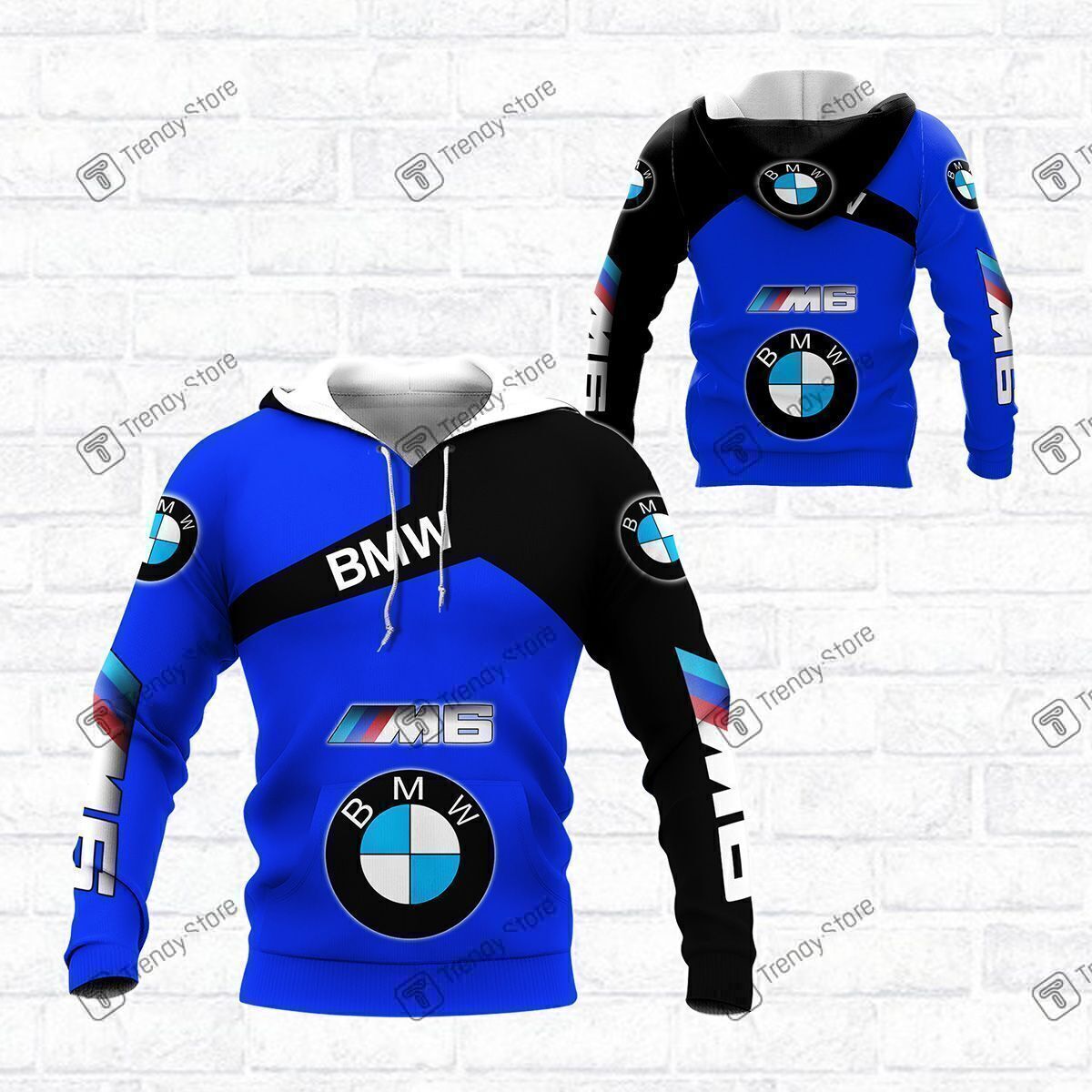 3D ALL OVER PRINTED BMW M6 SHIRTS VER1 (BLUE&BLACK)