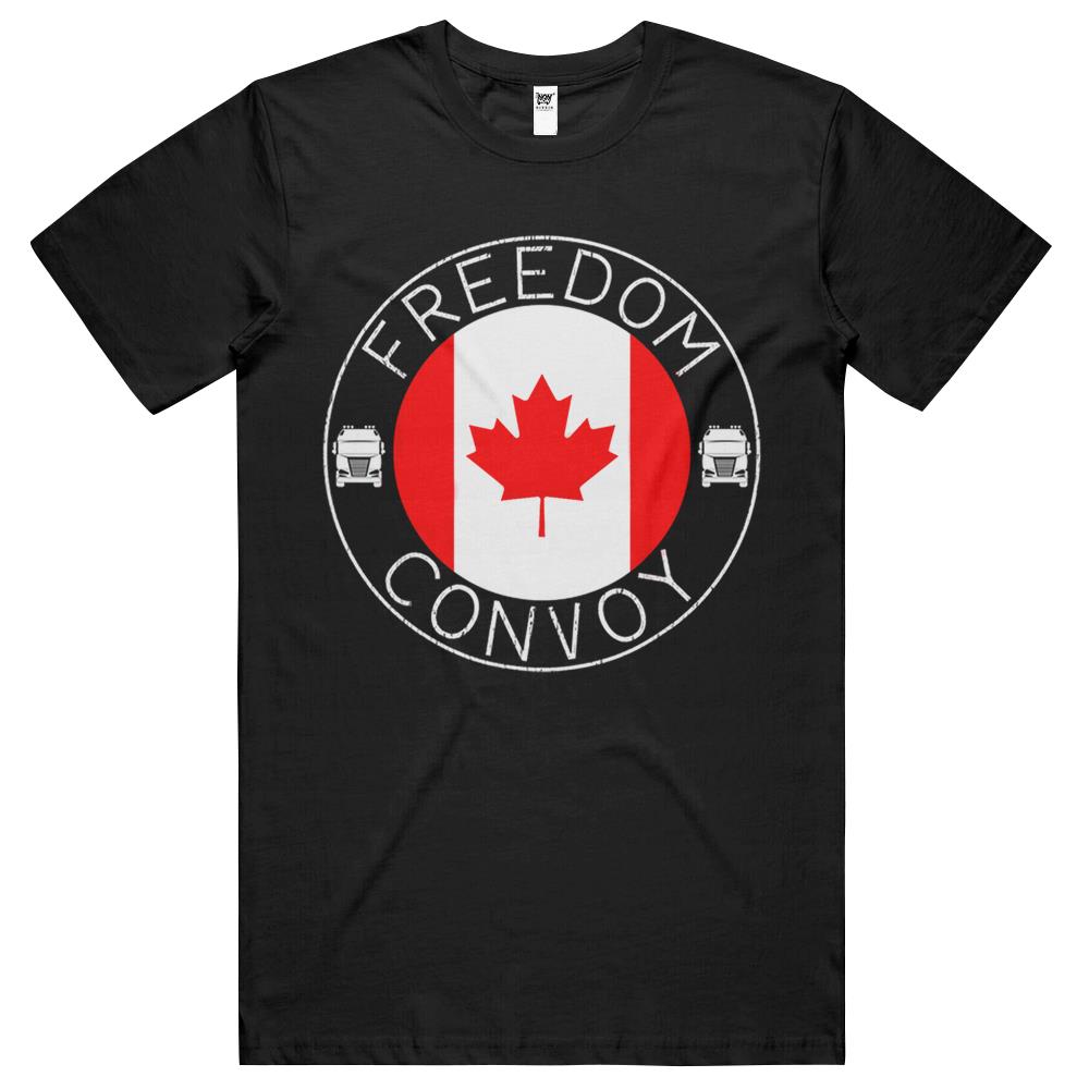 Canada Flag Freedom Convoy 2022 Canadian Trucker Maple Leaf T Shirts