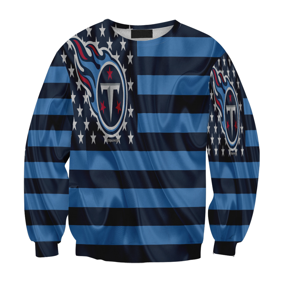 Tennessee Titans American Flag V23 Gift For Fan 3D Full Printing Sweatshirt