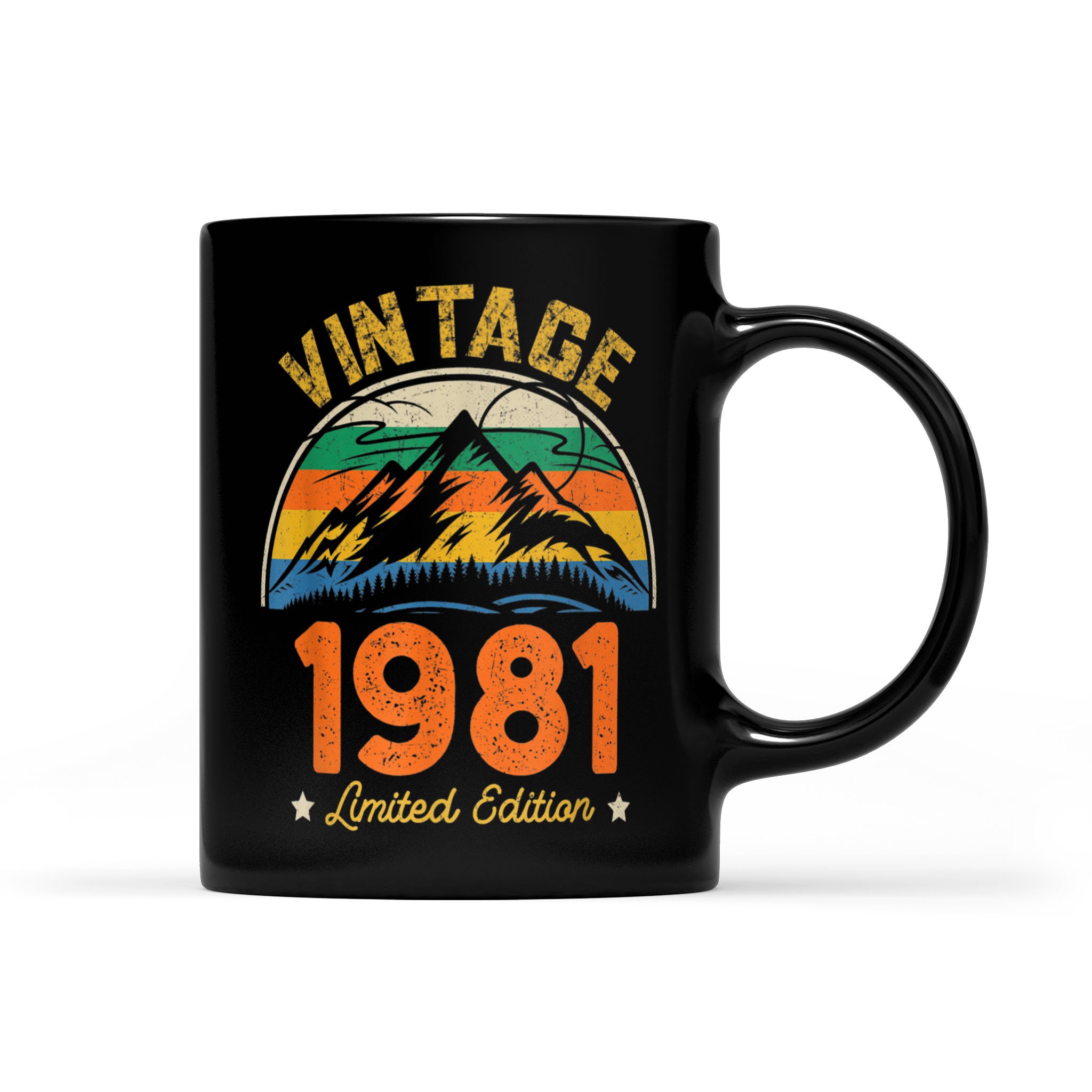 40 Years Old Retro Vintage 1981 Limited Edition 40th Birthday Gift – Black Mug