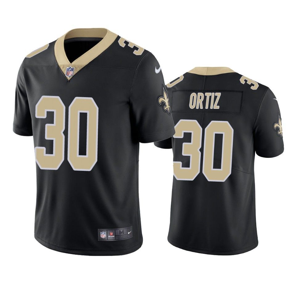 New Orleans Saints Ricky Ortiz Vapor Untouchable Limited Black Mens Jersey