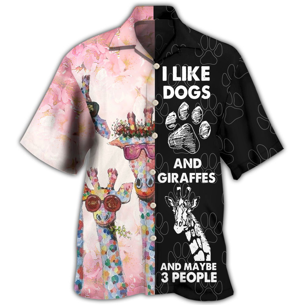 Giraffe Dog I Like Dogs And Giraffes Hawaii Shirt Ha81861