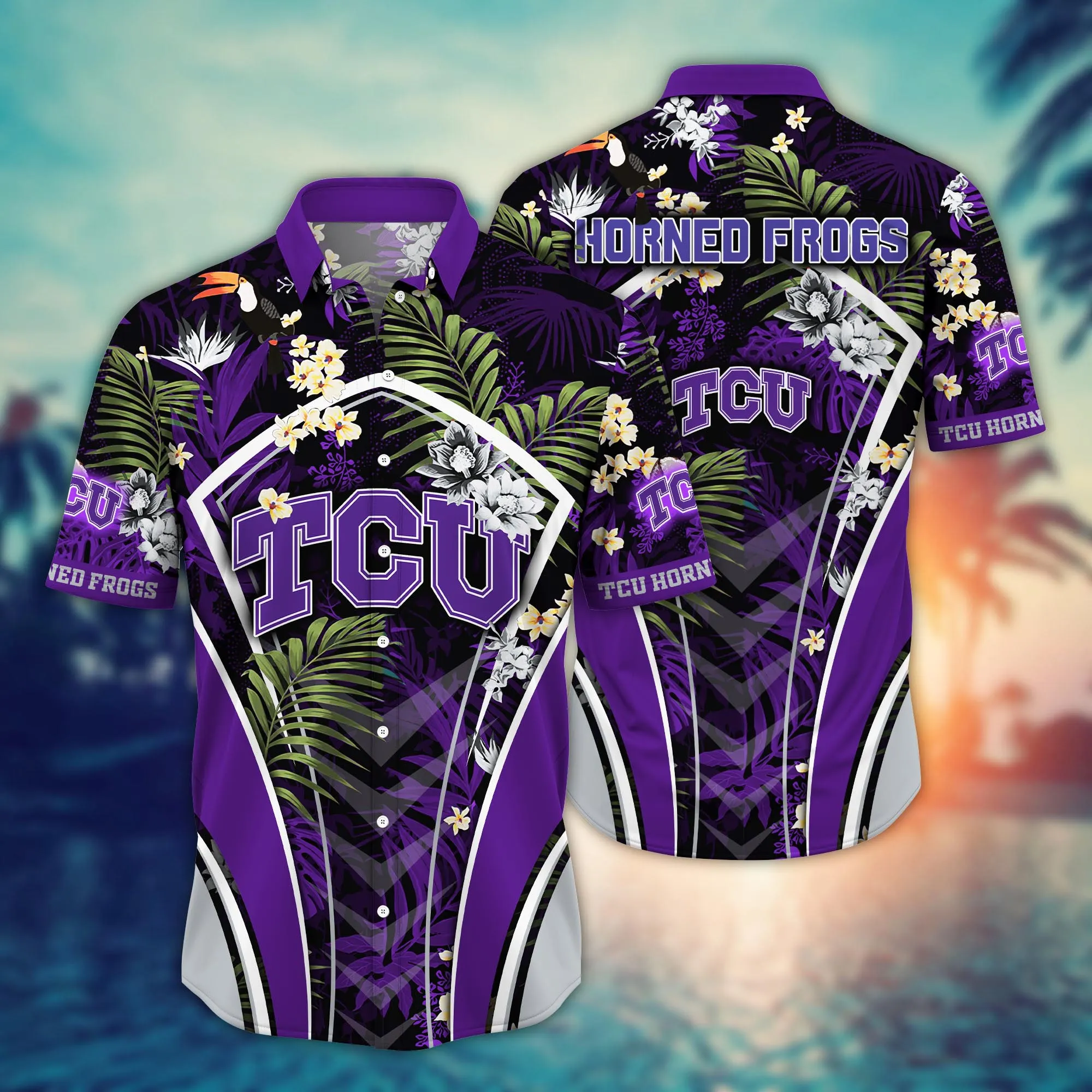 Tcu Horned Frogs NCCA Hawaiian Shirt Sun Showers Aloha Shirt