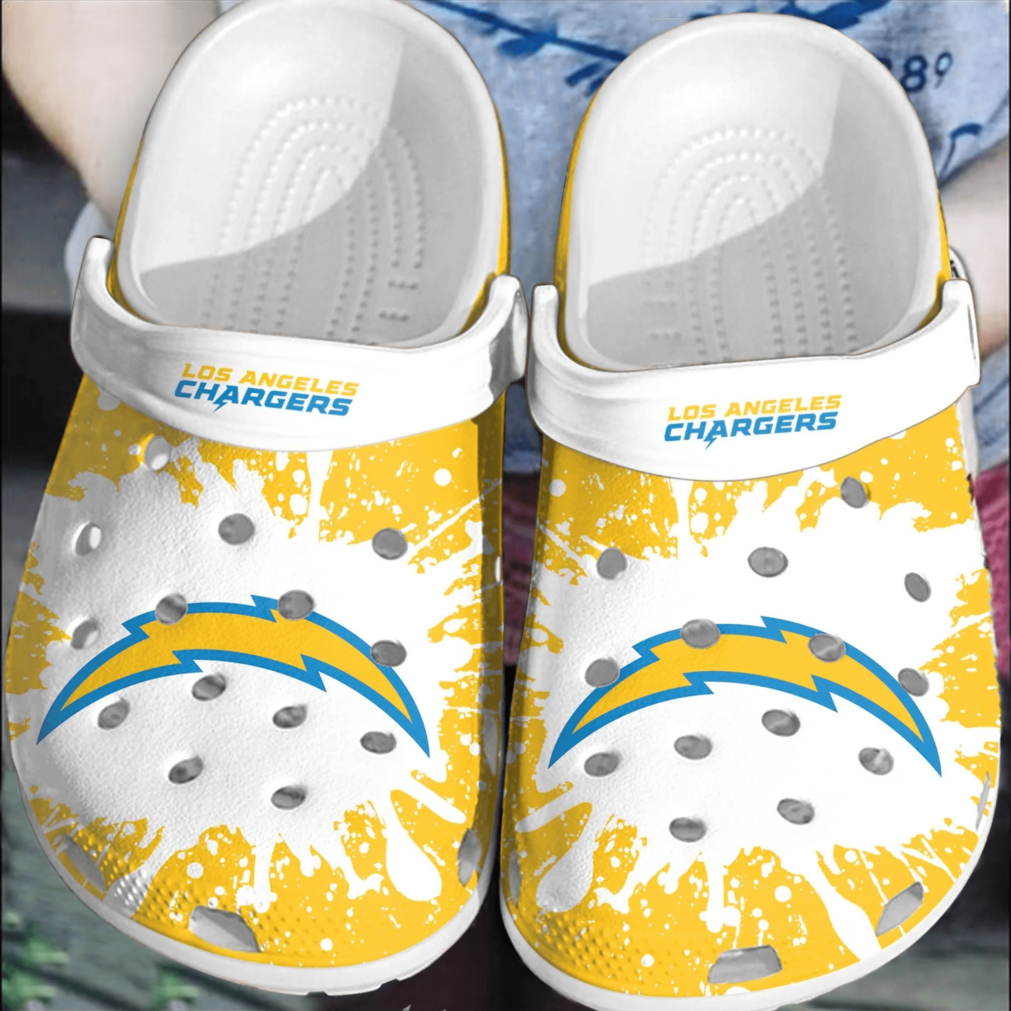 NFL Los Angeles Chargers Football Shoes Clogs Crocband Comfortable For Men Women