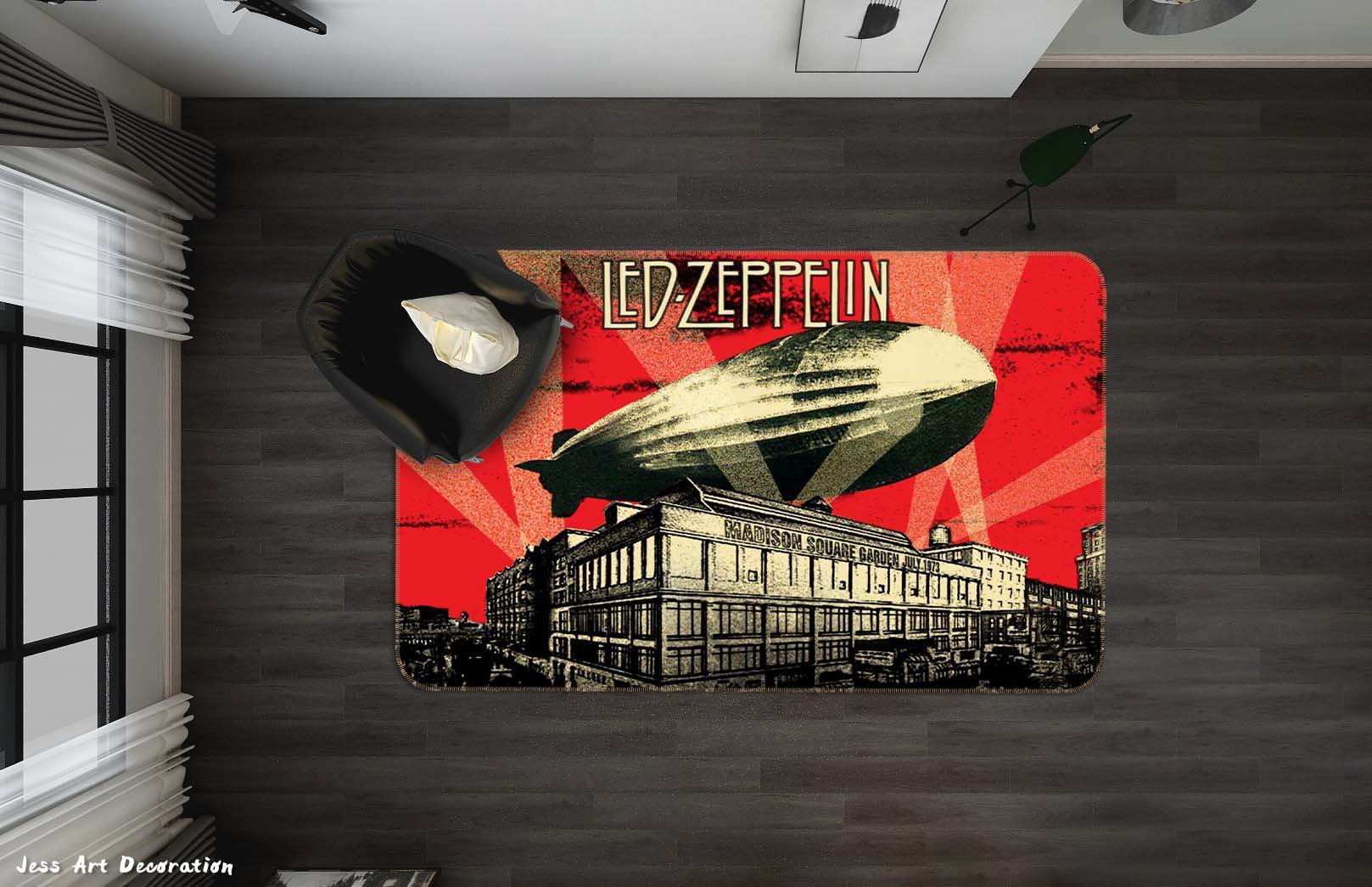 3D Led Zeppelin Rock Band Non-Slip Rug Mat 83