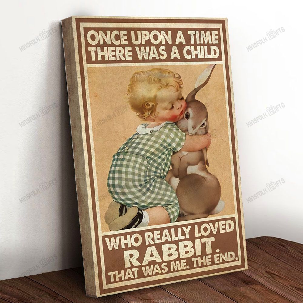 Rabbit Baby Hugging Canvas Poster Wall Art, Poster Print, Canvas Print Wall Decor