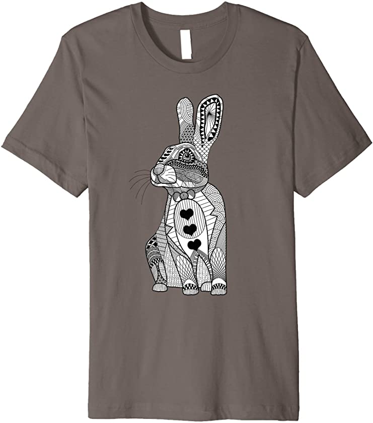 Rabbit Tattoo Tattooed Easter Bunny Rabbits Black & White Premium T-Shirt