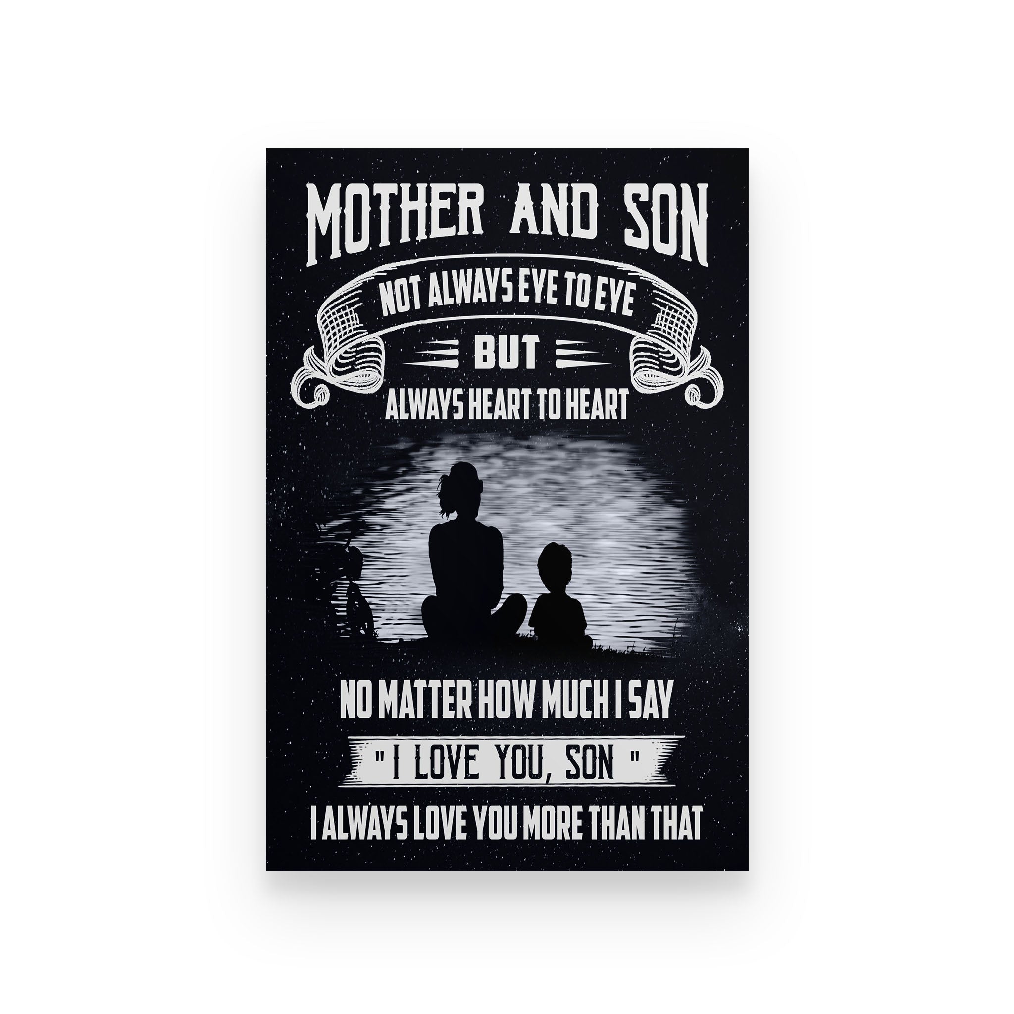 Family poster mother and son