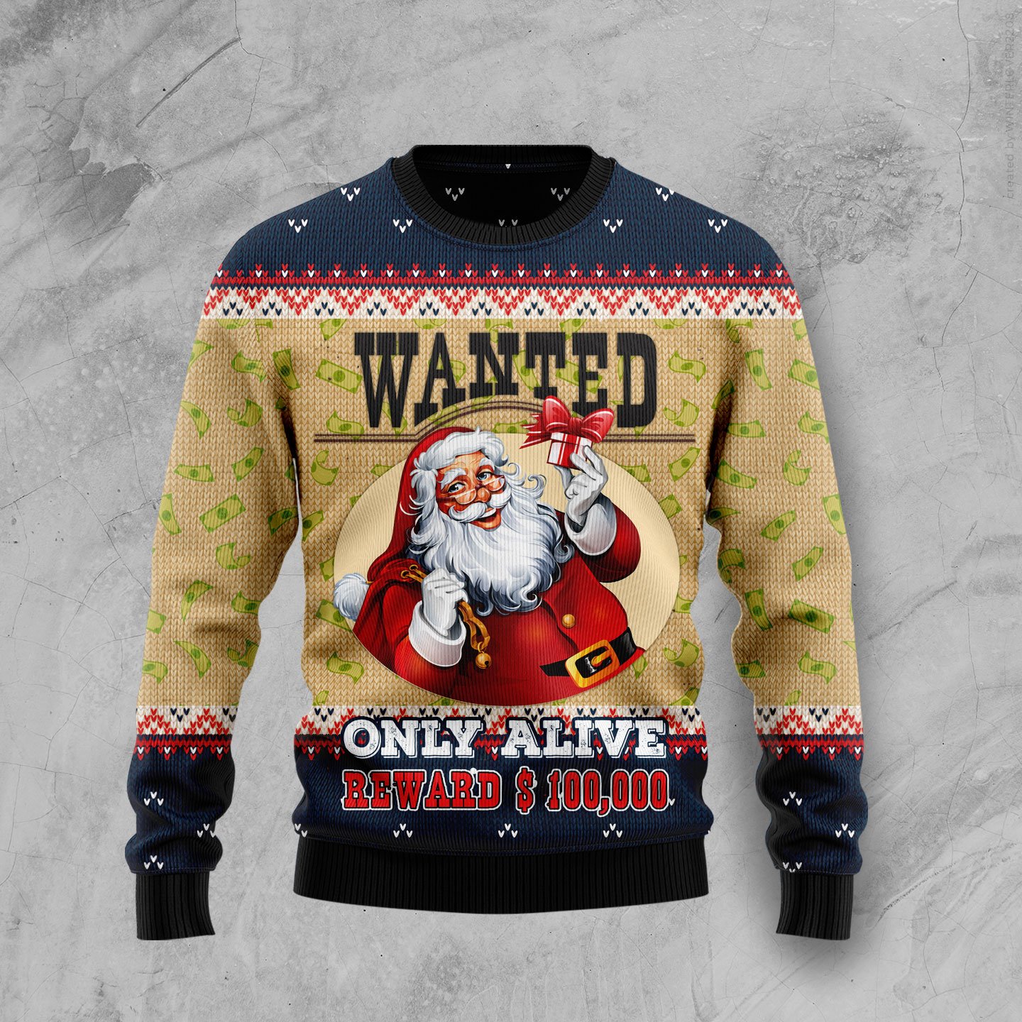 Satan Claus Wanted Only Alive Ht100505 Ugly Christmas Sweater