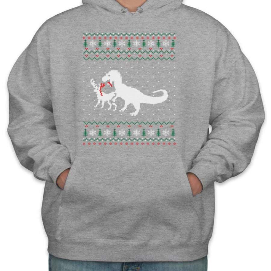 T-Rex Ugly Sweater Unisex Pullover Hoodie