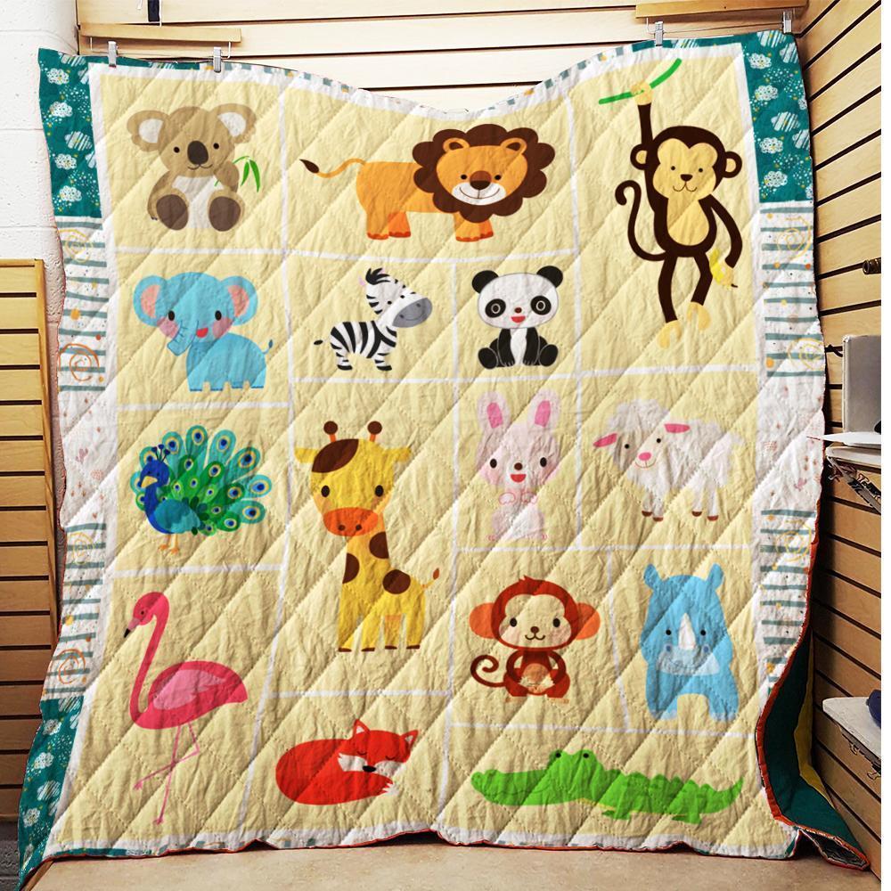 Animal Drawing Monkey Yellow Background Quilt Blanket