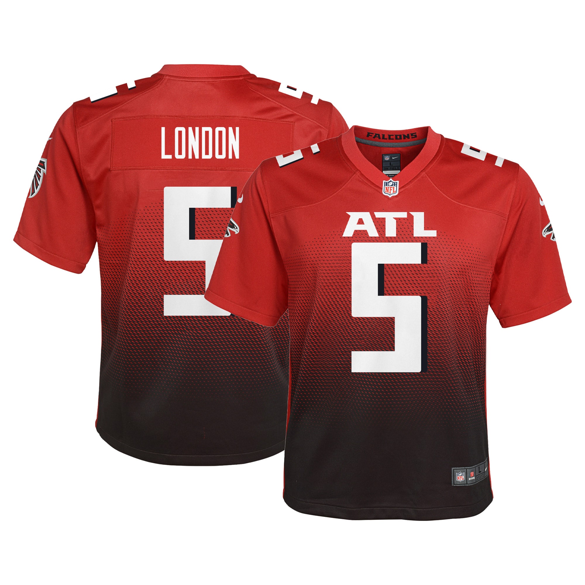 Youth Atlanta Falcons Drake London Red Game Jersey