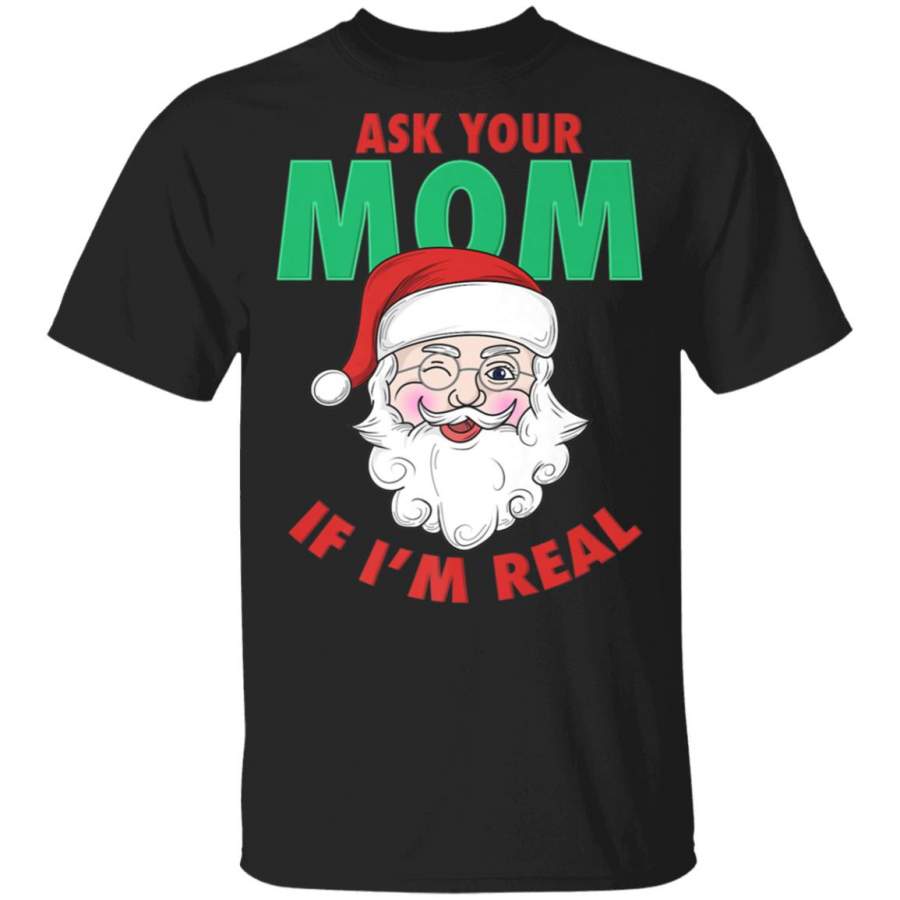 Ask Your Mom Santa Funny Naughty Ugly Christmas Sweater