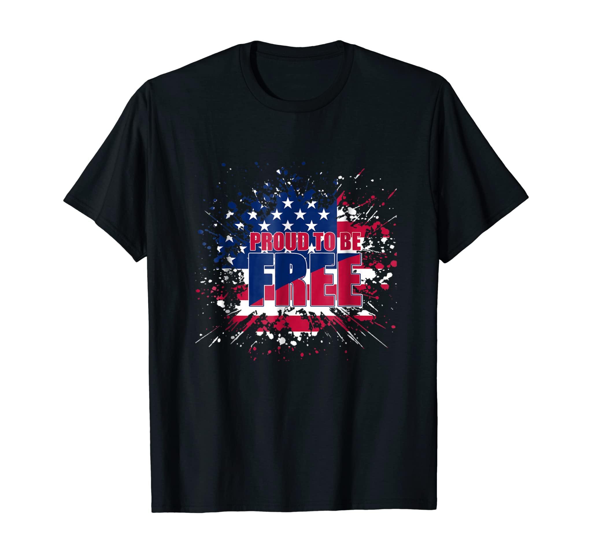 Patriotic Red White Blue Proud American Usa T-Shirt