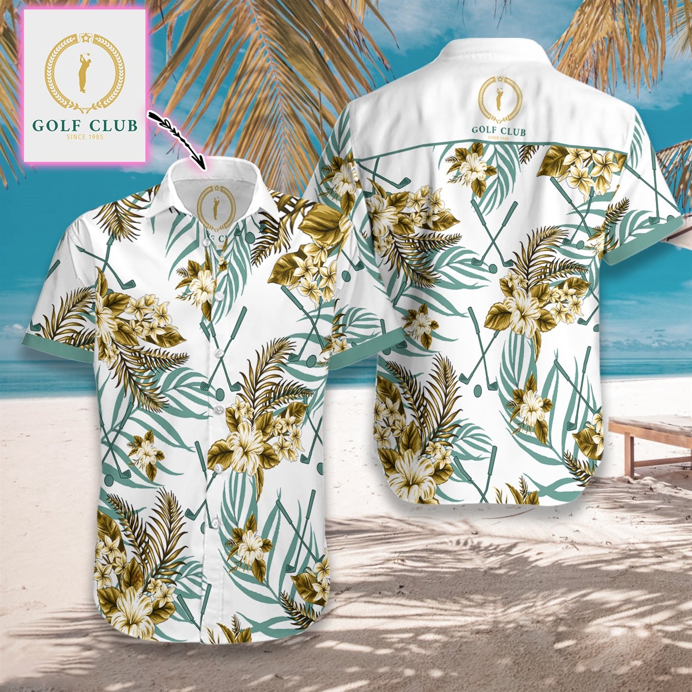 Golf Tropical X Your Logo 1108 Custom Hawaii Shirt Ha37681