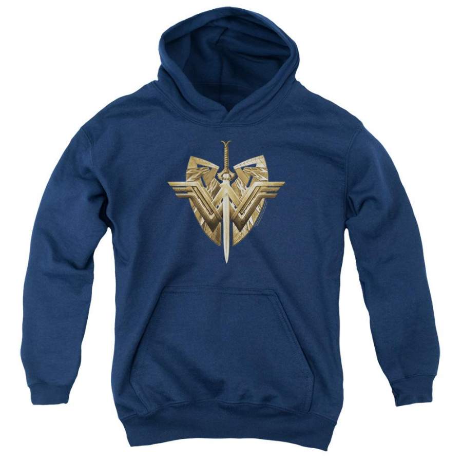 Wonder Woman Sword Emblem Youth Hoodie (Ages 8-12)