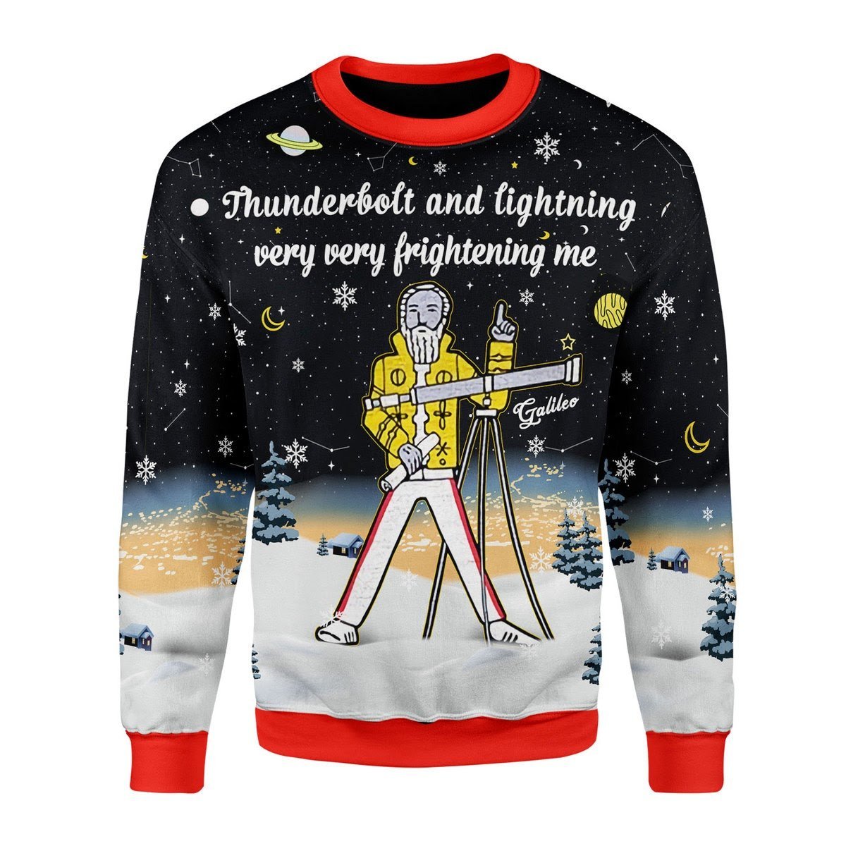 Thunder Fightening Galileo Christmas Ugly Sweater | Unisex | Full Size | Adult | Colorful | US3674