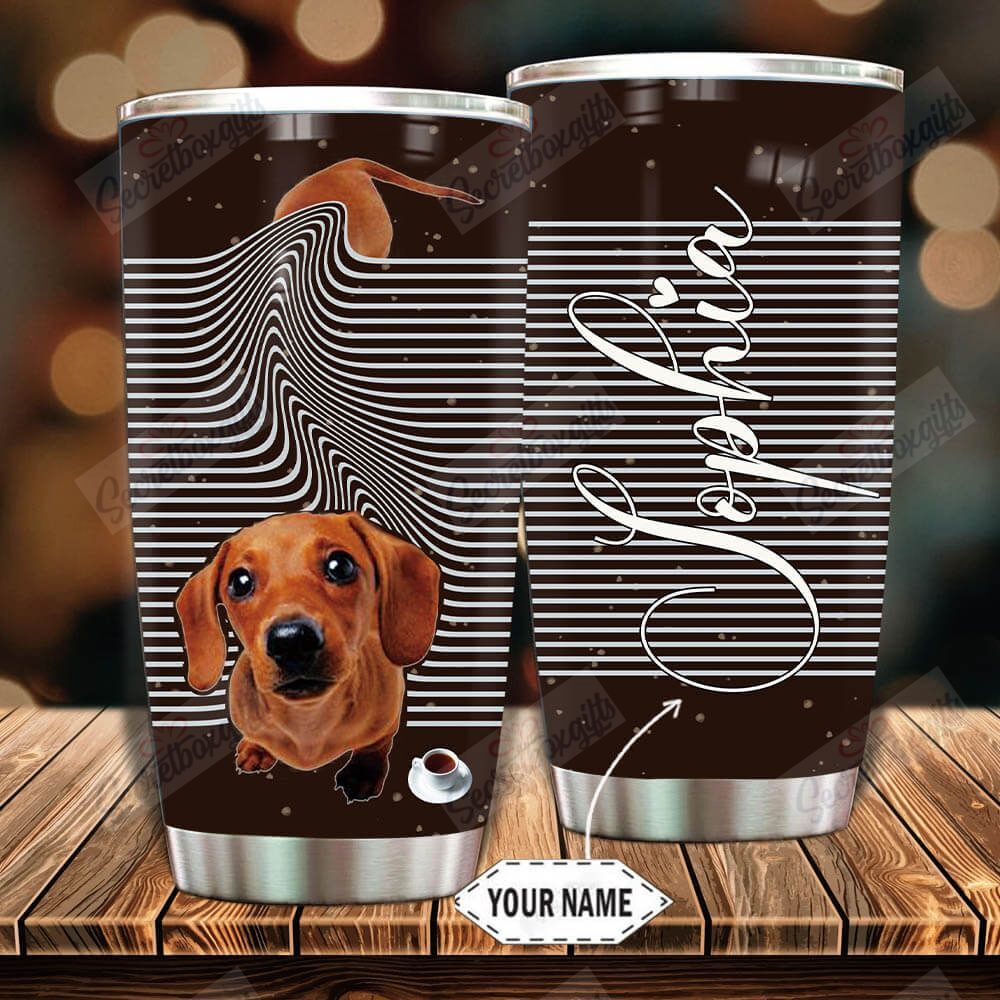 Personalized Crawling Puppy Xa0202070Cl Stainless Steel Tumbler Travel Customize Name, Text, Number, Image