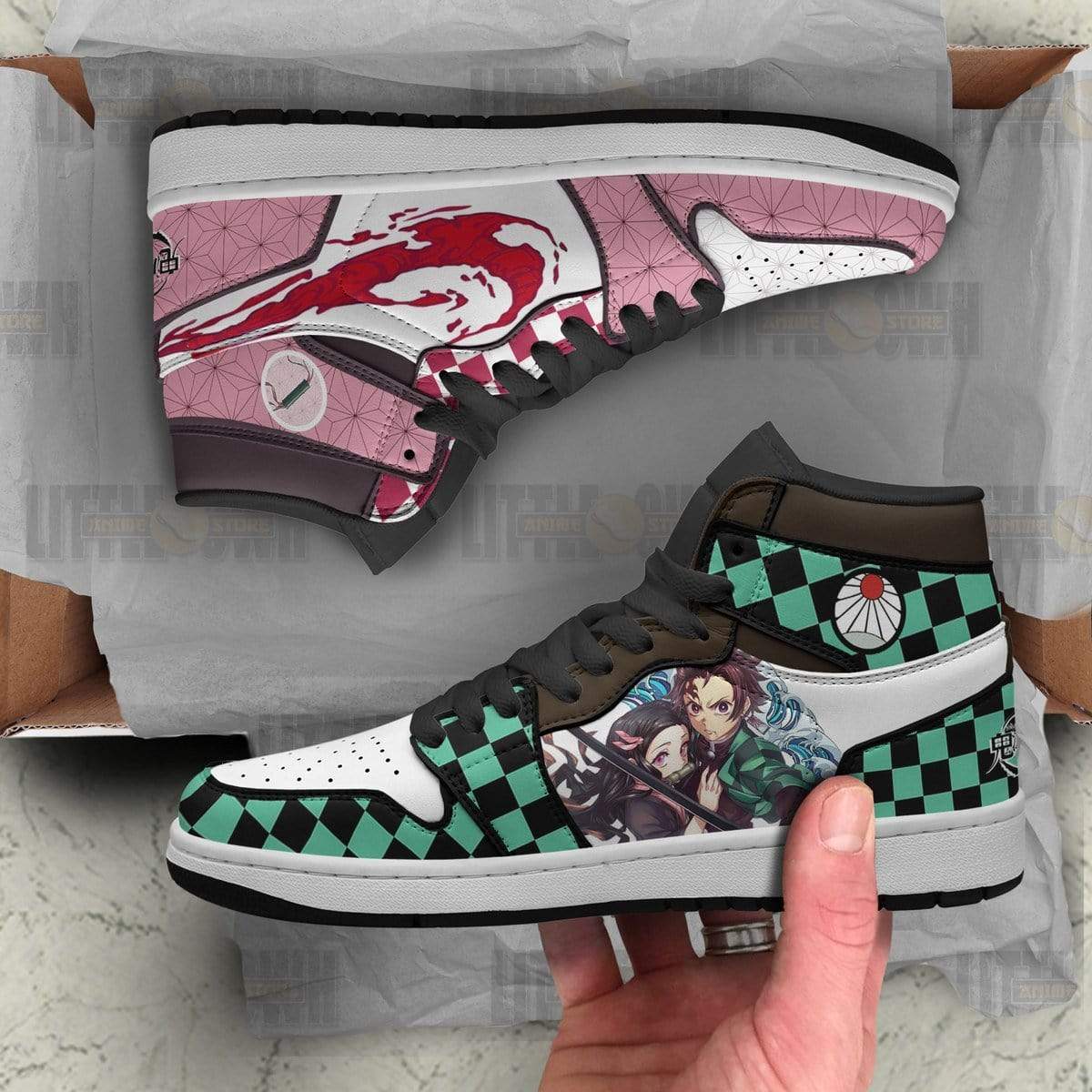 Tanjiro X Nezuko Jd Sneakers Custom Demon Slayer Anime Shoes