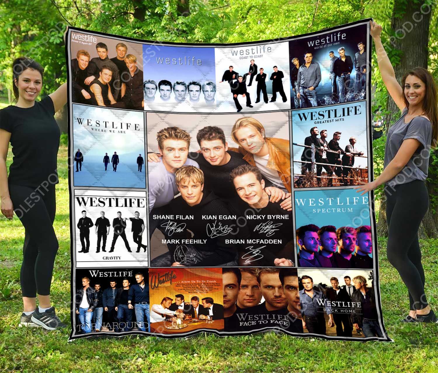 Westlife Boy Band  Quilt Blanket