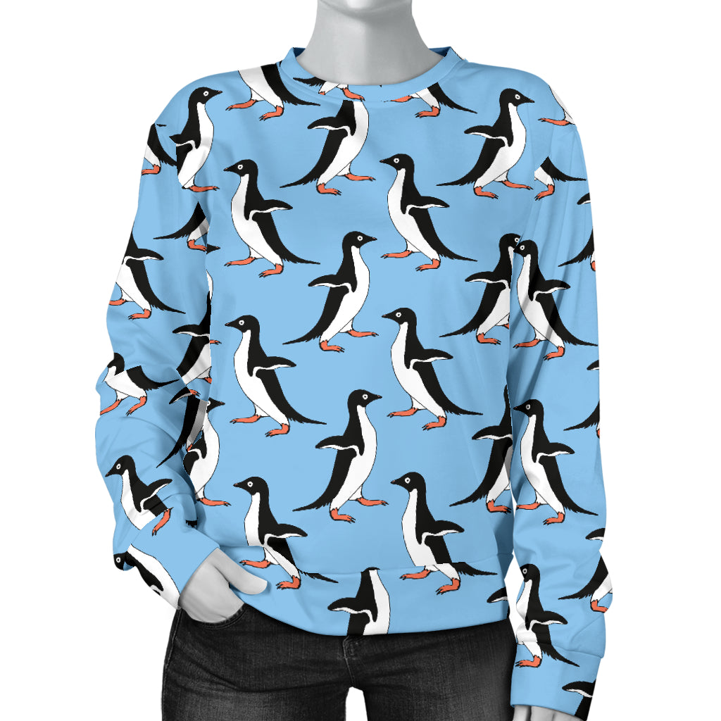 Penguin Dance Pattern Women Long Sleeve Sweatshirt