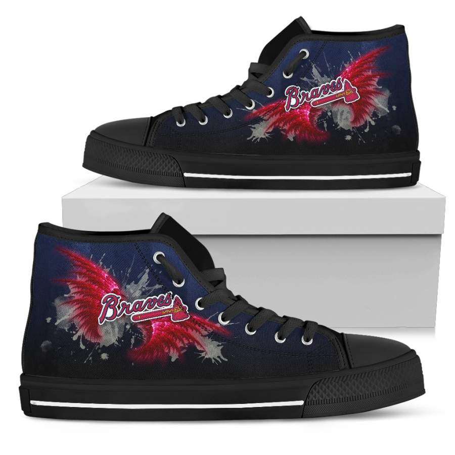 ANGLE WINGS ATLANTA BRAVES HIGH TOP SHOES