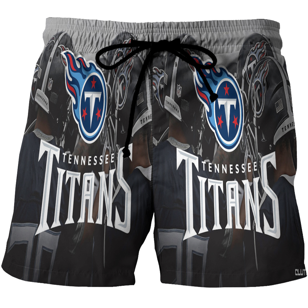 Tennessee Titans Emblem V21 3D All Over Print Summer Beach Hawaiian Short