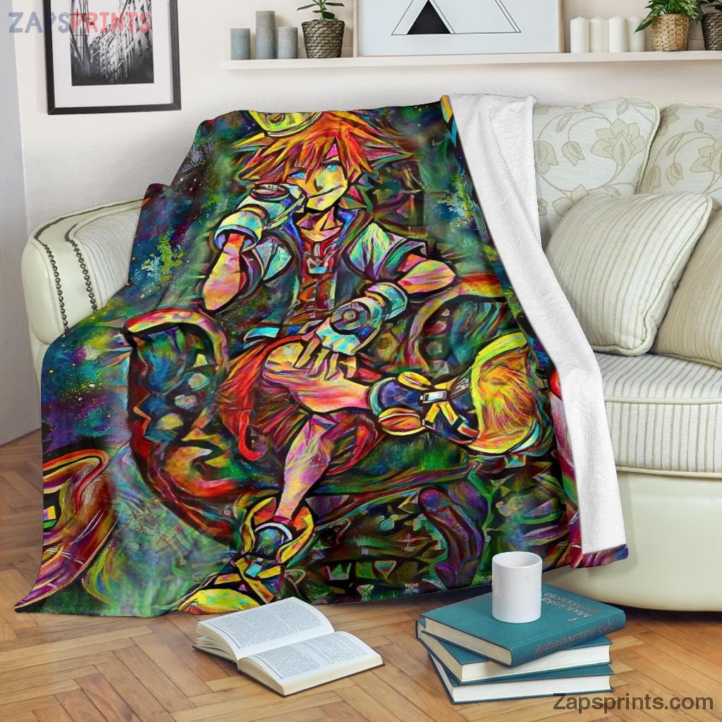 Abstract Sora Kingdom Hearts Blanket