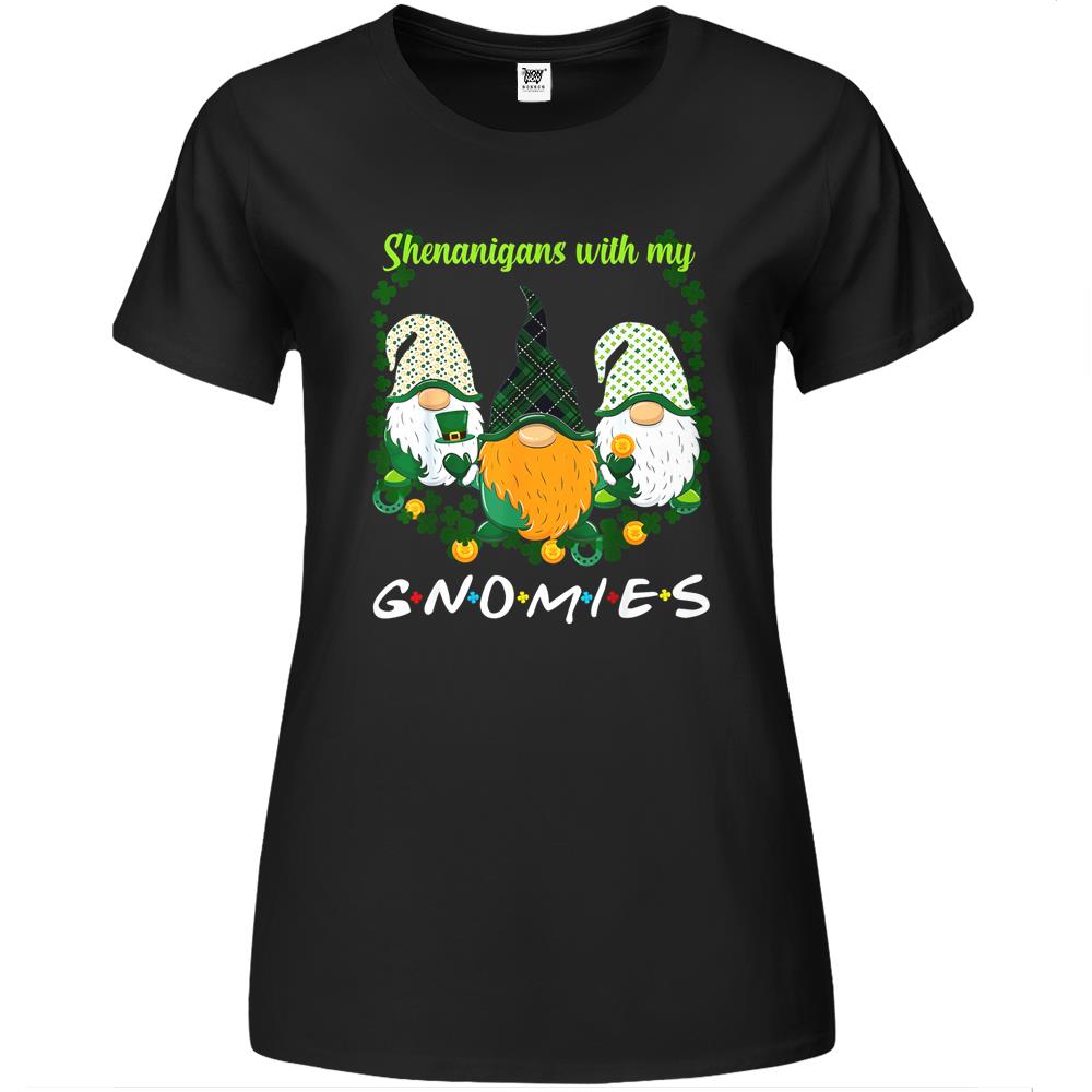 St Patrick’S Day Shenanigans Gnomies Gnome Shamrock Irish Premium Womens T Shirts