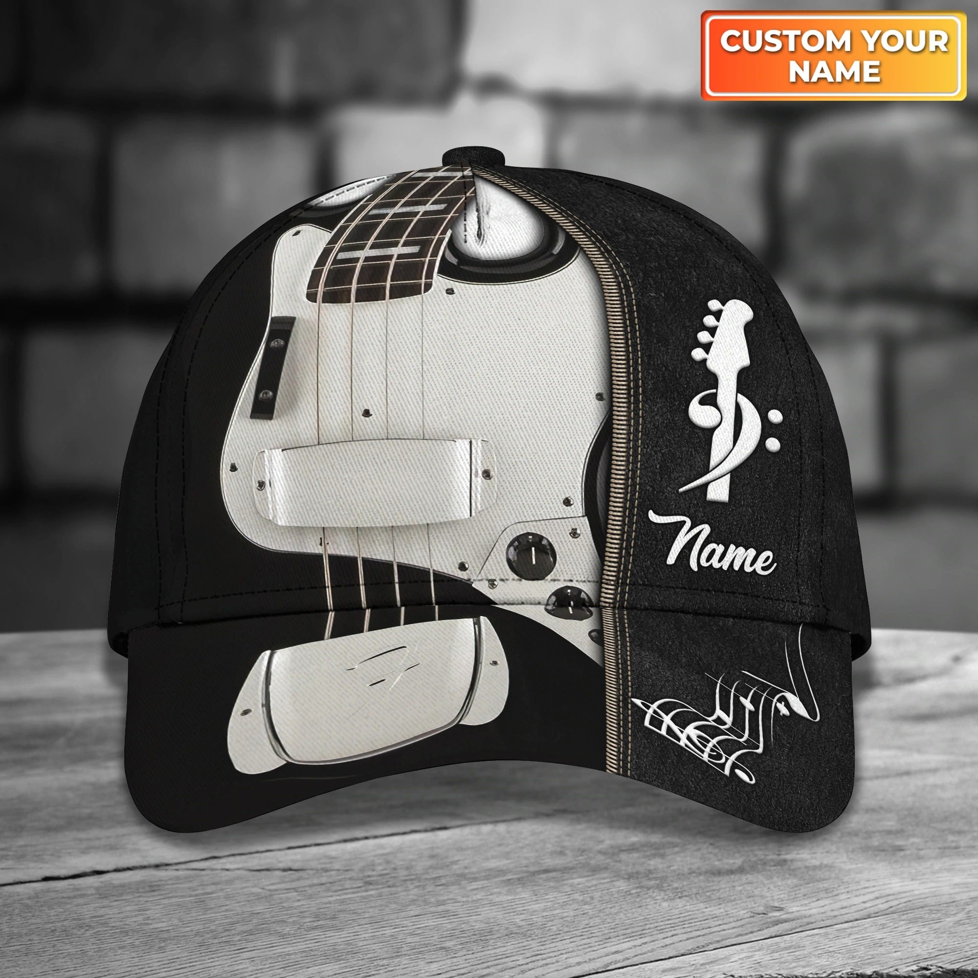 Electric Guitar Baseball Cap To My Boyfriend, Guitar 3D All Over Print Cap Hat From Guitarist Friend