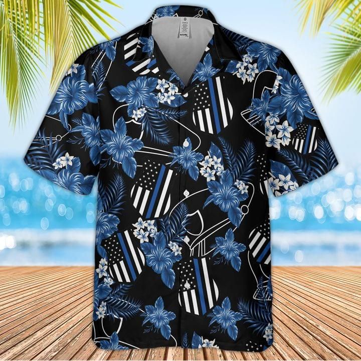 Police Flower Hawaiian Shirt Ha73888