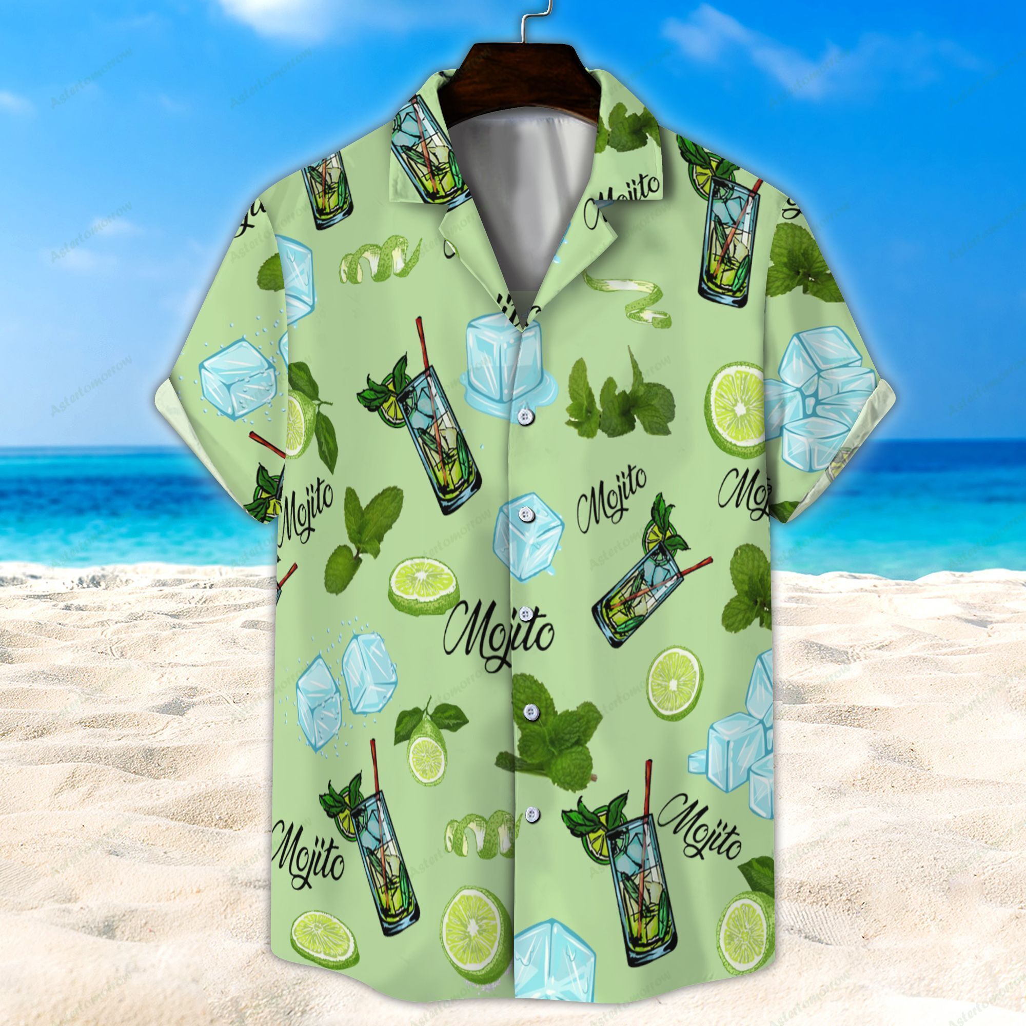 Light Green Mojito Cocktail Unisex Hawaiian Shirt Beach Hawaiian Ha1872