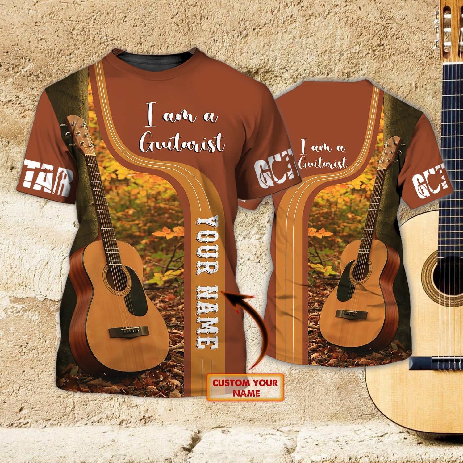 Personalized I Am A Guitarist 3D Over Print Shirt, Guitar Shirts