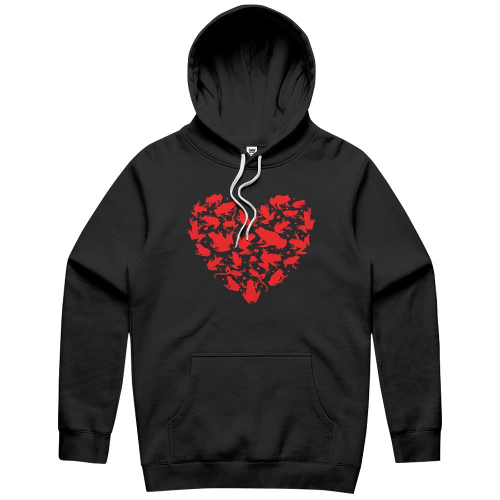 Frog Animal Lover Funny Heart Frog Valentine’S Day Hoodie