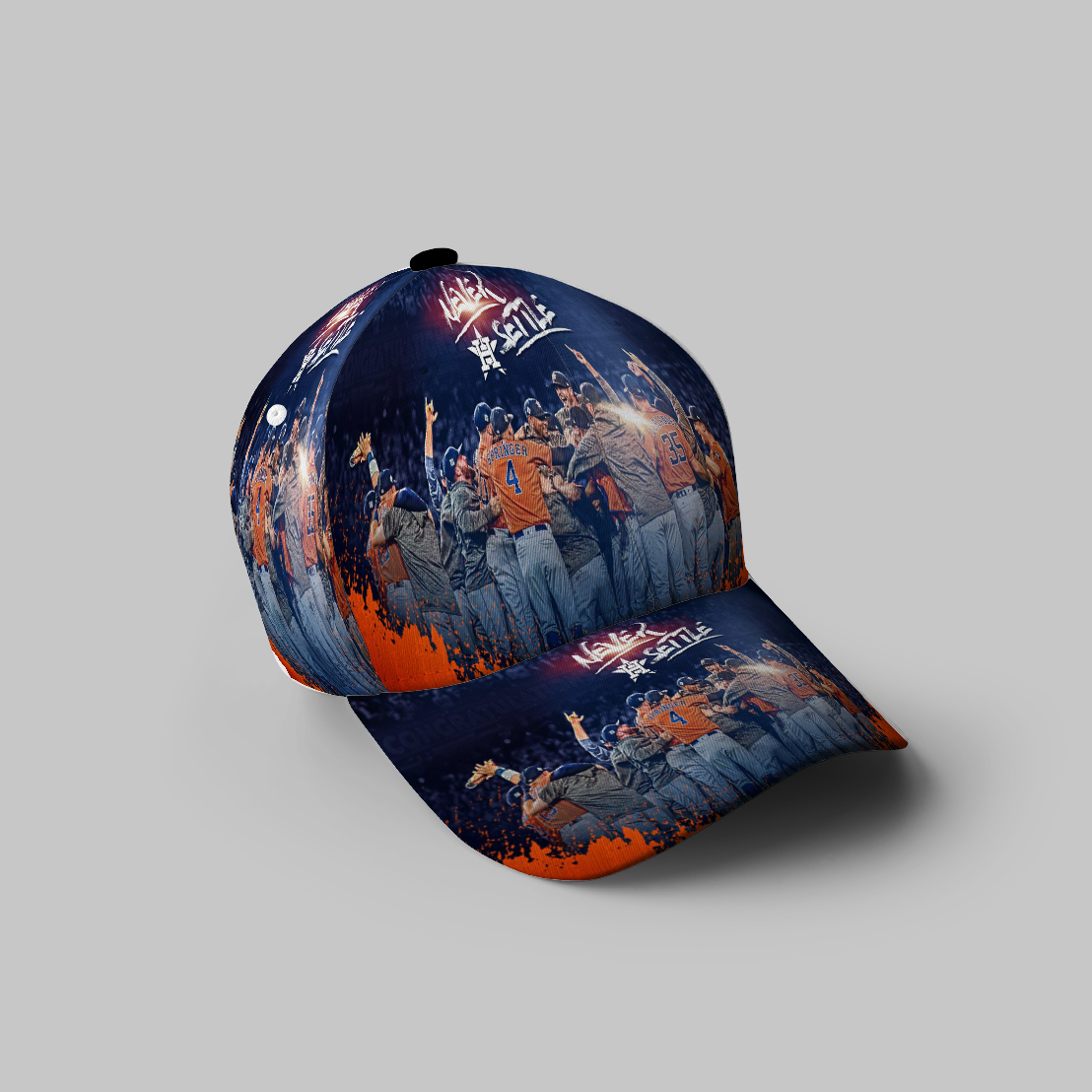 Houston Astros Team Never Settle 3D Printing Baseball Cap Classic Hat