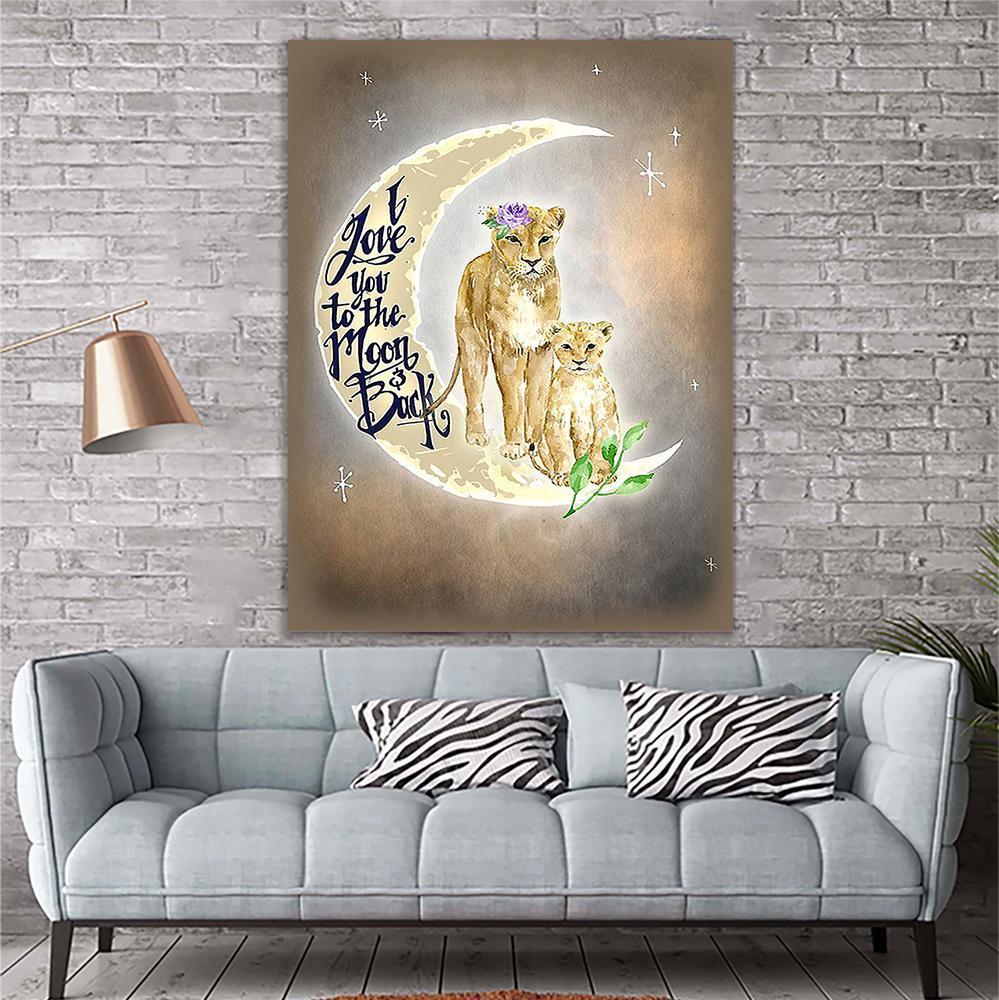 To My Daughter Lion Canvas Room Home Decor Print Matte Canvas – Gift For Daughter – Home Room Wall Decor Matte Canvas – Mostsuit