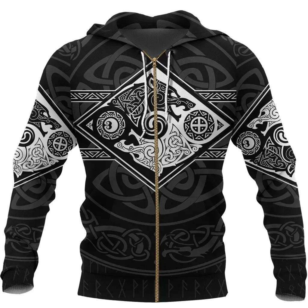 Vikings Zip Hoodie The Wolves Skoll And Hati – BRANDAX