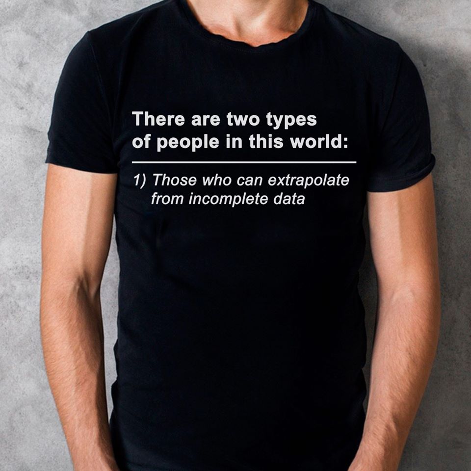 There Are Two Types Of People In This World 1 Those Who Can Extrapolate From Incomplete Data Standard T-Shirt