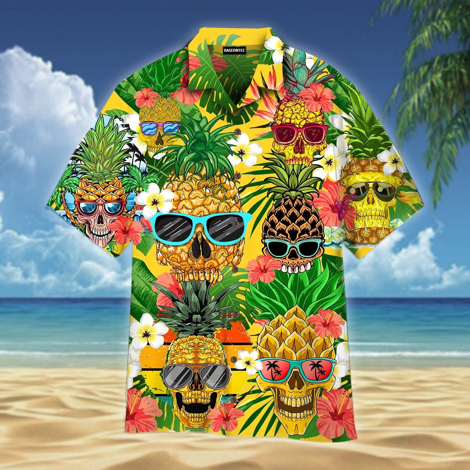 Pineapple Skull Tropical Hawaii Shirt For Men Women Adult Ha10526