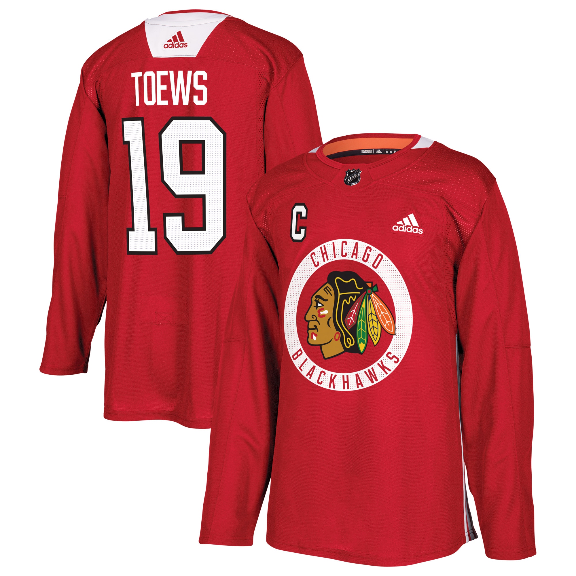 Jonathan Toews Chicago Blackhawks Practice Player Jersey – Red