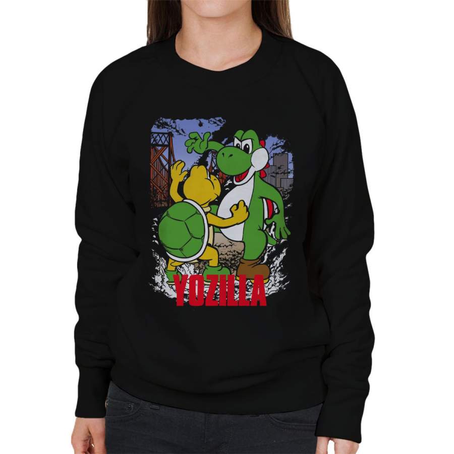 Yoshizilla Godzilla Mario Odyssey Women’s Sweatshirt