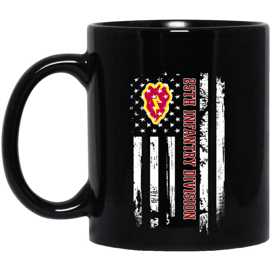 25th Infantry Division Veteran American Flag Tshirt Veterans Day Christmas Gift Mug