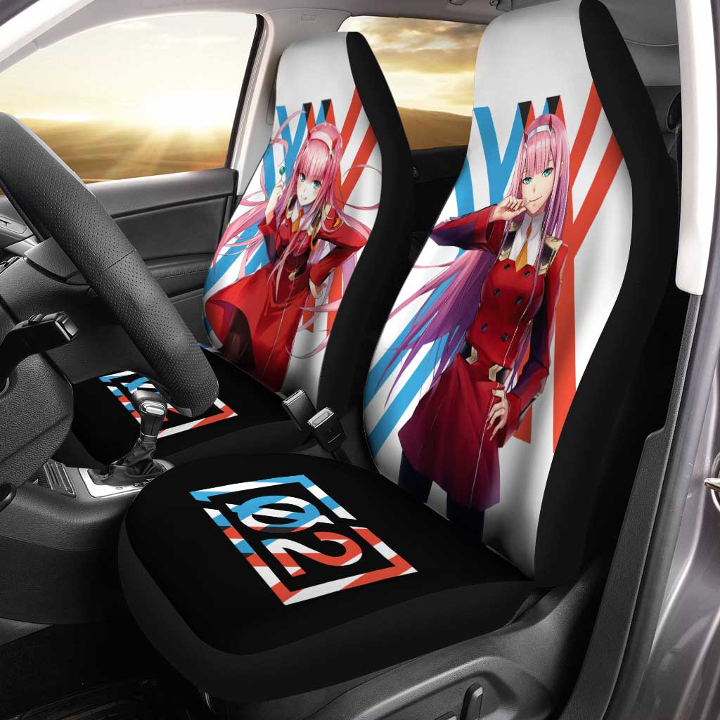 Zero Two Car Seat Covers Custom DARLING in the FRANXX Anime