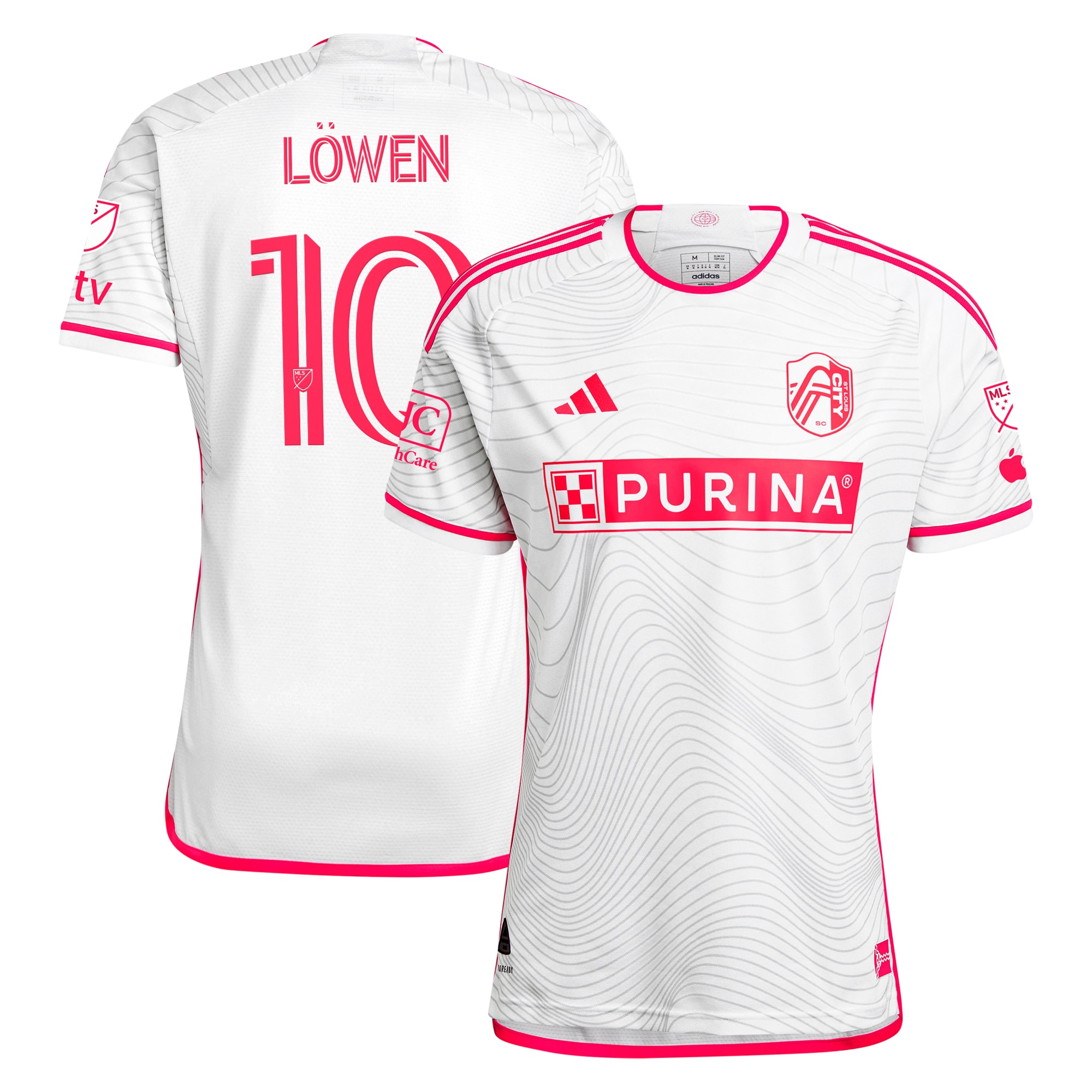 Eduard Löwen St. Louis City SC 2024 The Confluence Kit Authentic Player Jersey – White