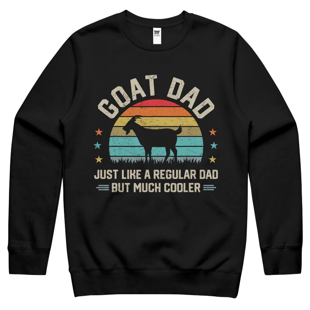Best Goat Dad Ever Goats Father Farm Farmer Goat Lover Gifts Crewneck Sweatshirt