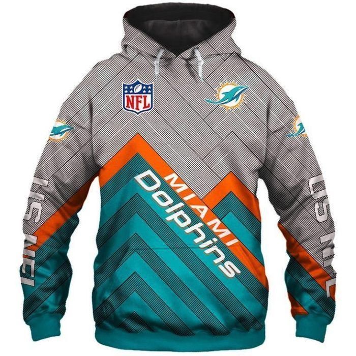 Miami Dolphins 3D Printed Hoodie Pocket Pullover Hoodie