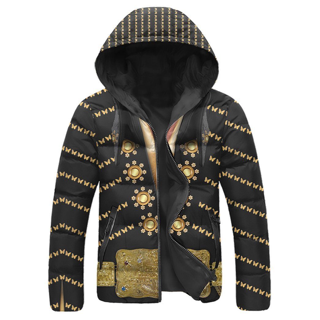 Casespring 3D Elvis Presley Black Custom Down Jacket