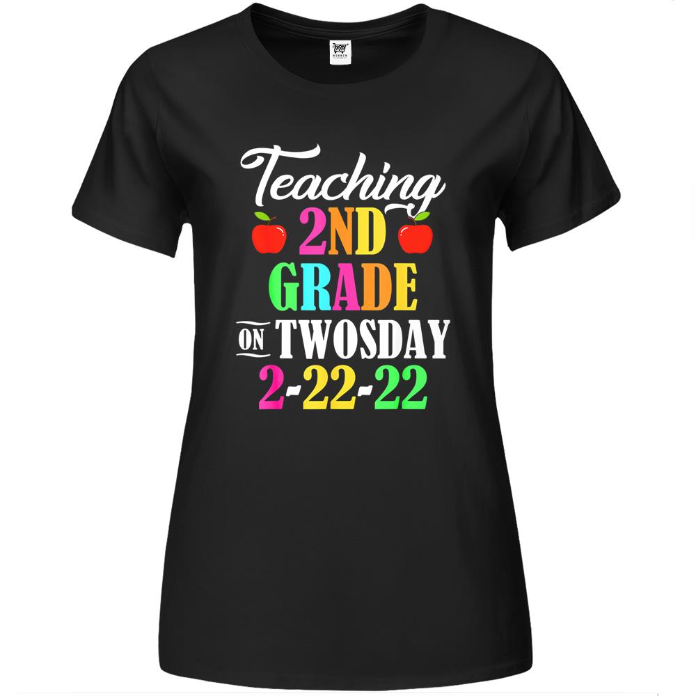 Twosday Tuesday February 22Nd 2022 Teaching 2Nd Grade Premium Womens T Shirts